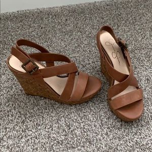 Jessica Simpson Brown Wedges